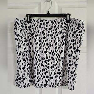 Navy and White Polka Dot Skort